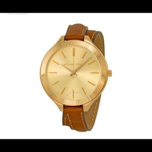 Michael Kors Tan Leather Wrap Watch